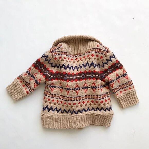 Babygap cowl neck lined cardigan EUC 6-12 months - Picture 5 of 5